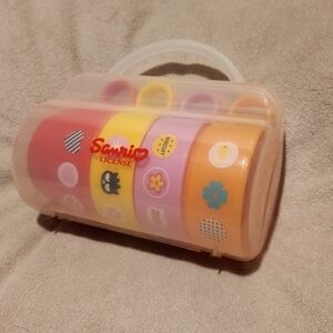 Sanrio 2008 Hello Kitty & Friends Graphic Print Cup Set (4) w case Y2K Nostalgia